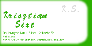 krisztian sixt business card